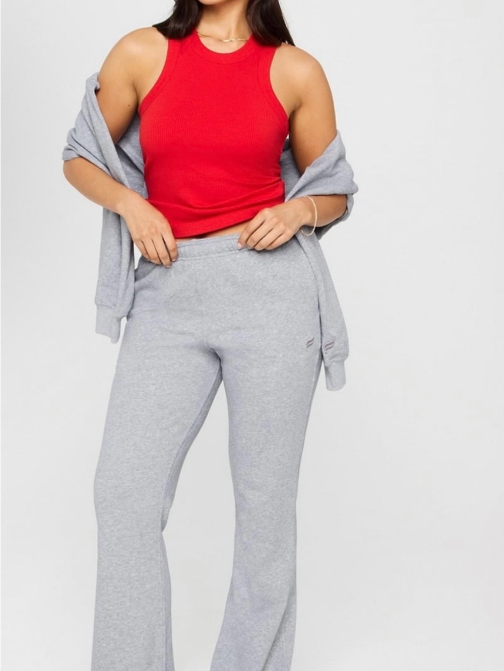 Women’s High Neck Ribbed Racer Back with Built in Bra